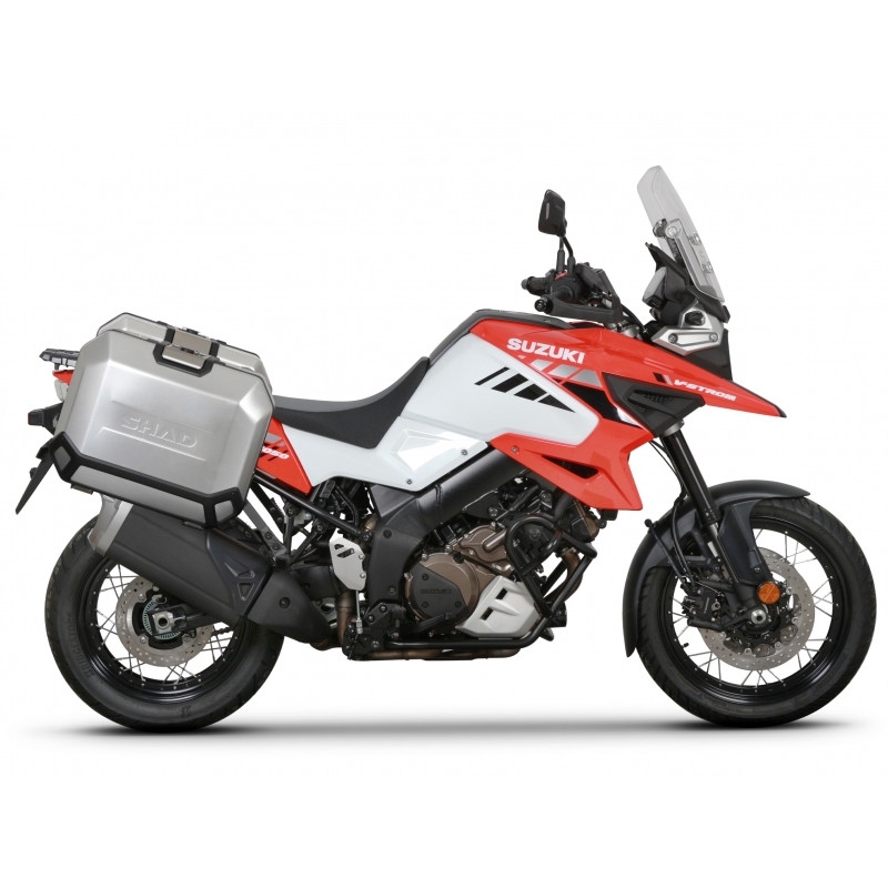 Complete set of 47L / 47L SHAD TERRA aluminum side cases, including mounting kit SHAD SUZUKI DL 1000 V-Strom/ DL 1050 V-Strom