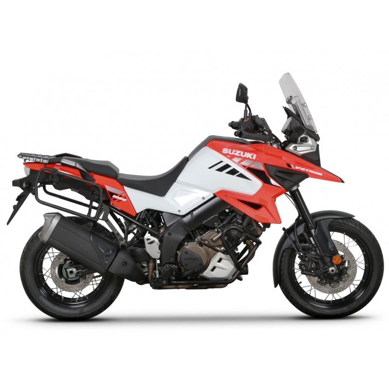 Complete set of aluminum cases SHAD TERRA, 48L topcase + 47L / 47L side cases, including mounting kit and plate SHAD SUZUKI DL 1000 V-Strom/ DL 1050 V-Strom