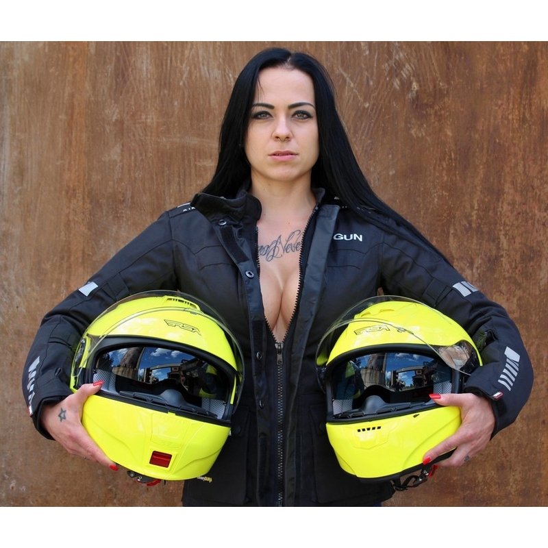 Kask moto szczękowy RSA TR-01 żółty wyprzedaż