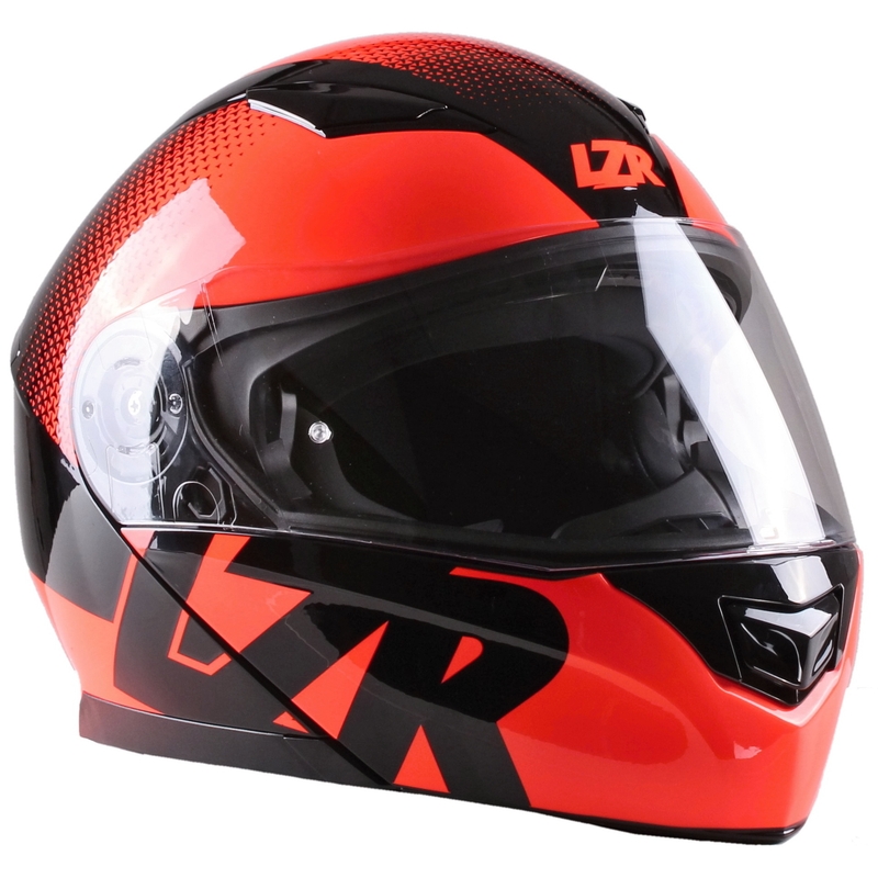 Szczękowy kask motocyklowy Lazer MH2 V'sible fluo czerwony wyprzedaż