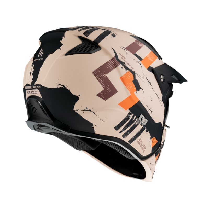 Kask motocyklowy MT Streetfighter Skull 2020 pomarańczowo-brązowy - II. jakość