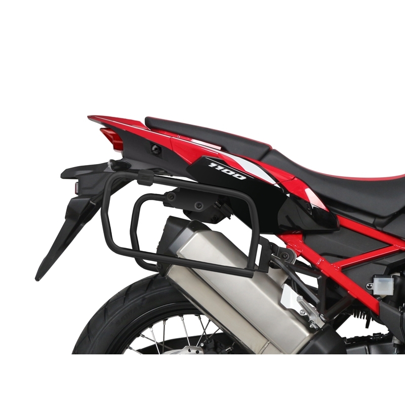 Complete set of black aluminum cases SHAD TERRA, 37L topcase + 36L / 47L side cases, including mounting kit and plate SHAD HONDA CRF 1100 Africa Twin