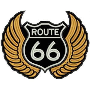 Naszywka Route skrzydła pomarańczowe - wielka