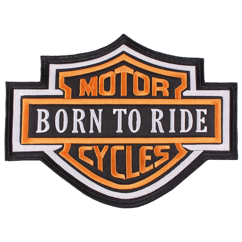 Naszywka Motor Cycles pomarańczowa