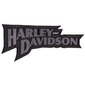 Naszywka Harley Davidson napis szara - wielka