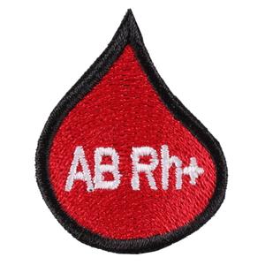 Naszywka z grupą krwi kropla AB Rh+