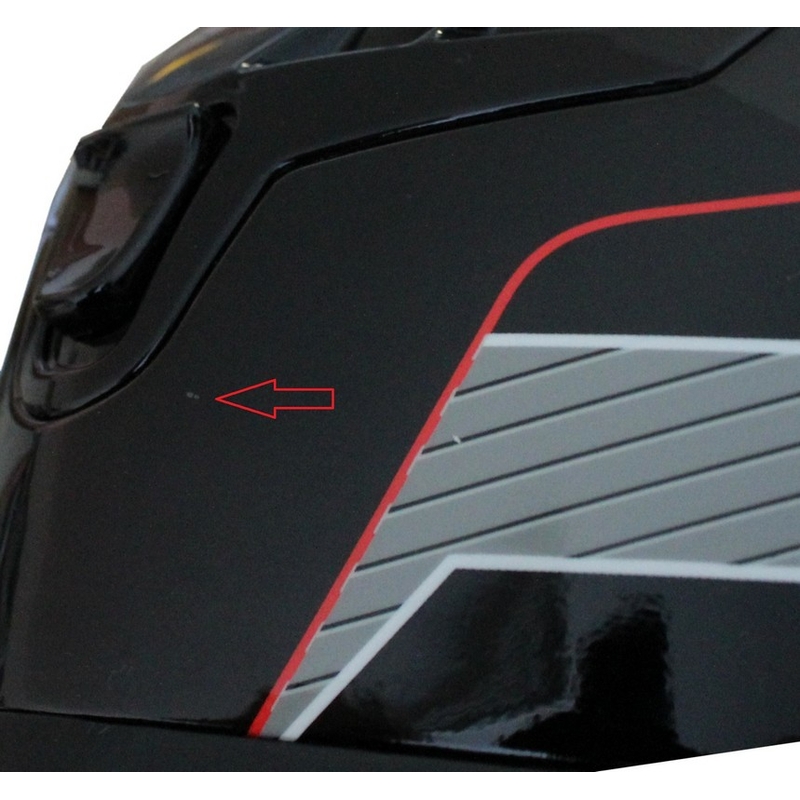 Kask motocyklowy Axxis Debut czarno-czerwony wyprzedaż