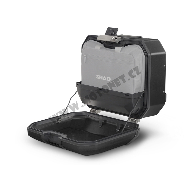 Complete set of 36L / 36L SHAD TERRA BLACK aluminum side cases, including mounting kit SHAD HONDA NC 750 X 2021-