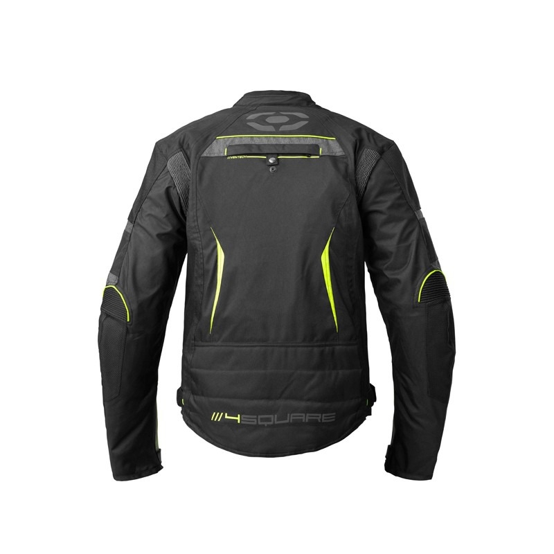 Kurtka motocyklowa 4SQUARE Roadster Dual czarna-fluo żółta