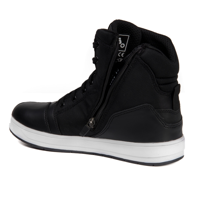 Czarno-białe buty motocyklowe Ozone Spin