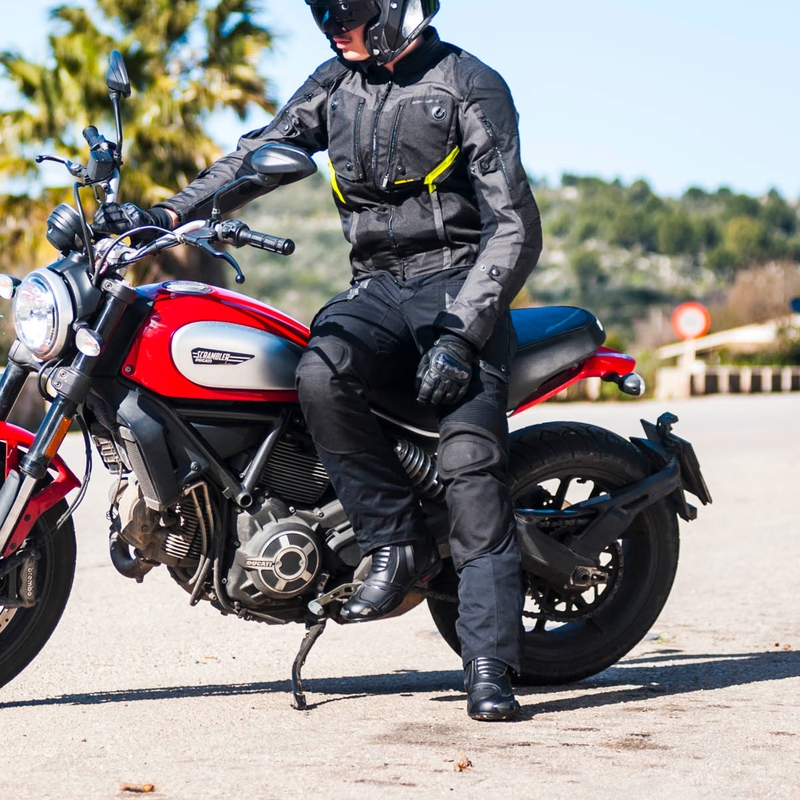 Spodnie motocyklowe Rebelhorn Borg czarne wyprzedaż