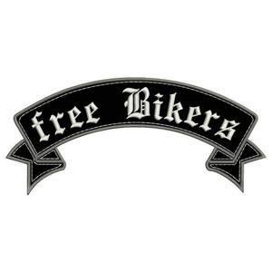 Naszywka Free Biker wstęga górna