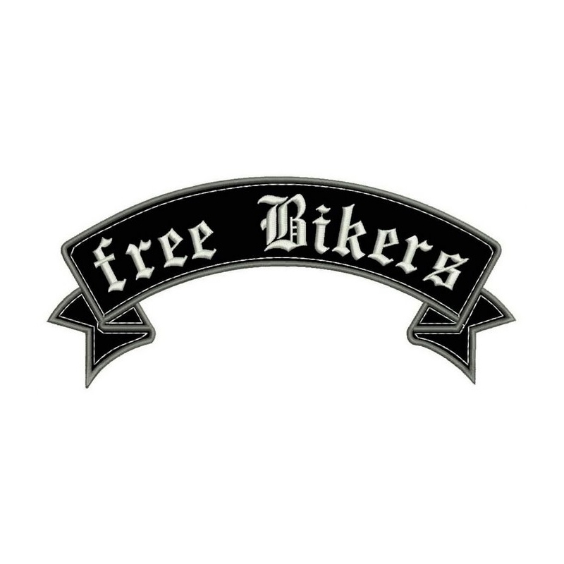 Naszywka Free Biker wstęga górna