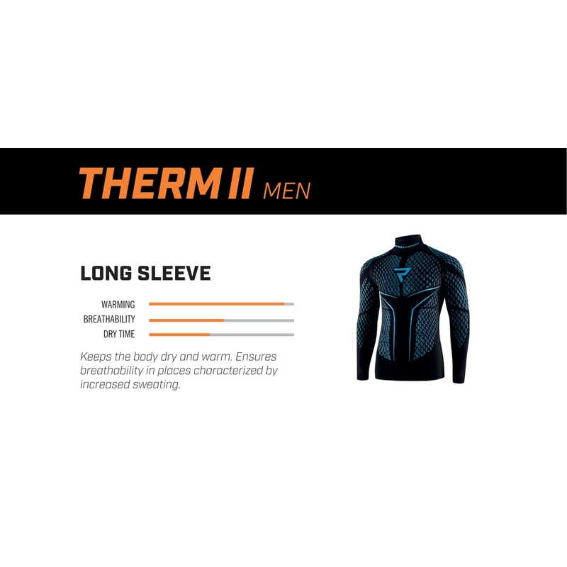 Koszulka termoaktywna Rebelhorn Therm II  czarno-niebieska