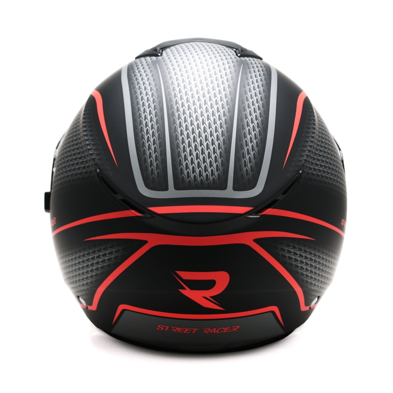 Kask otwarty motocyklowy Street Racer Pilot black-red matt wyprzedaż