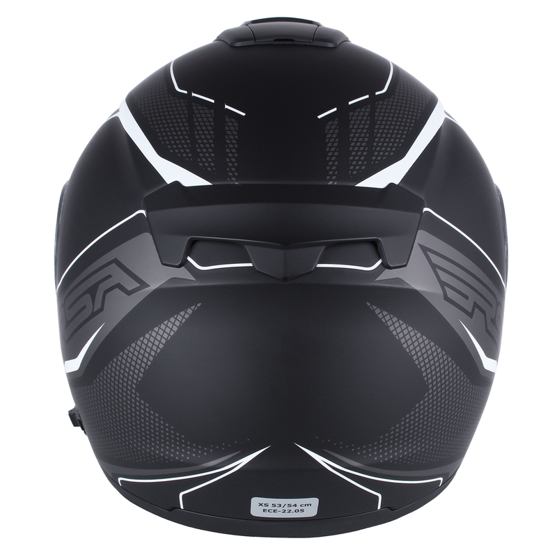 Szczękowy kask motocyklowy RSA Rival czarno.siwo-biały wyprzedaż