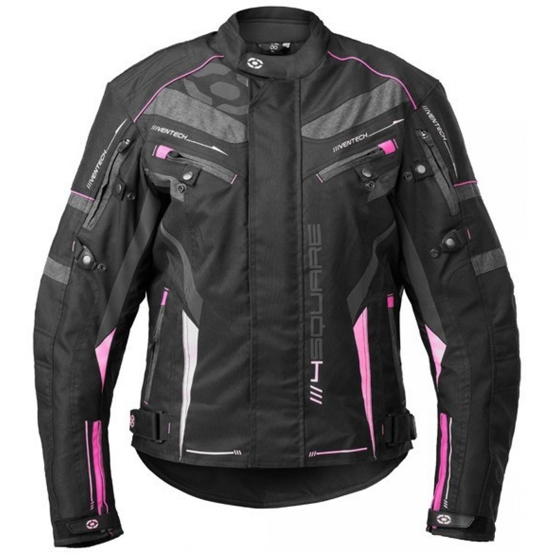 Damska kurtka motocyklowa 4SQUARE Roadster Dual Black and Pink výprodej wyprzedaż