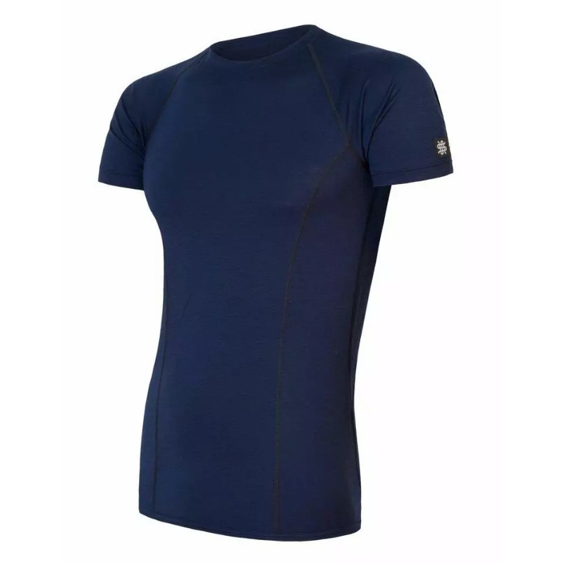 T-shirt męski Sensor Merino Active granatowy - krótki rękaw wyprzedaż