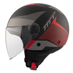 Otwarty kask motocyklowy MT 0F501 Street Poke B5 Rojo black-grey-red.
