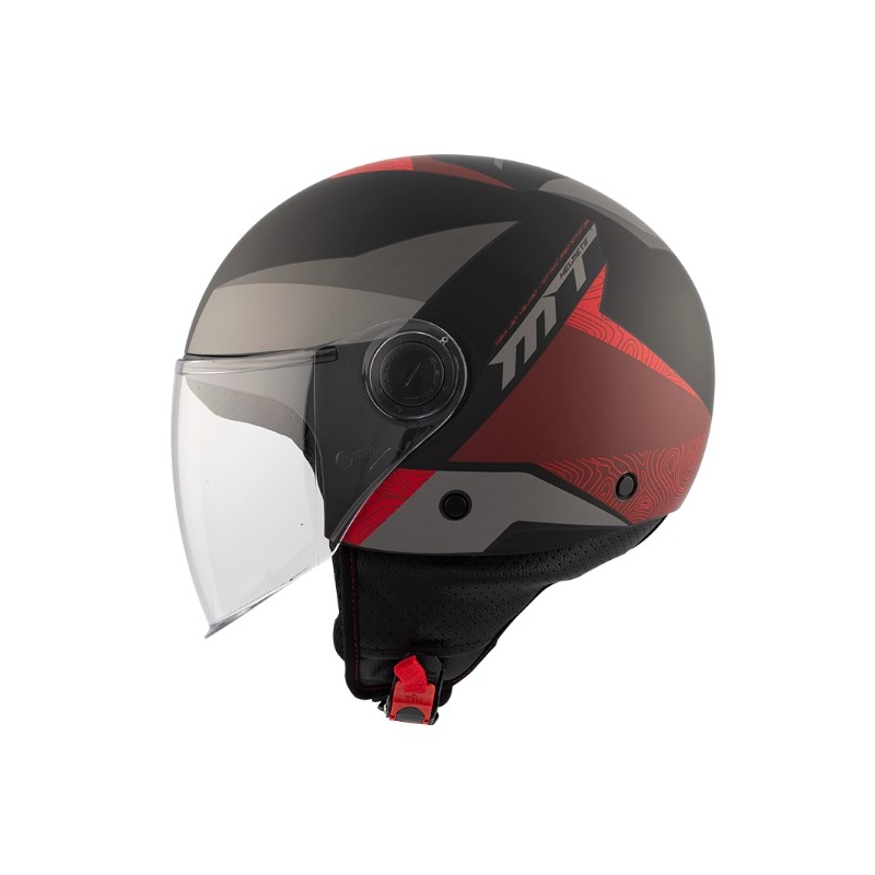 Otwarty kask motocyklowy MT 0F501 Street Poke B5 Rojo black-grey-red. wyprzedaż
