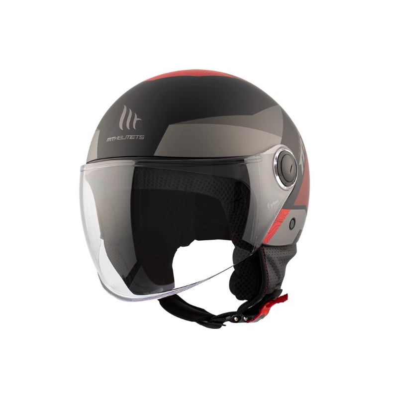 Otwarty kask motocyklowy MT 0F501 Street Poke B5 Rojo black-grey-red. wyprzedaż