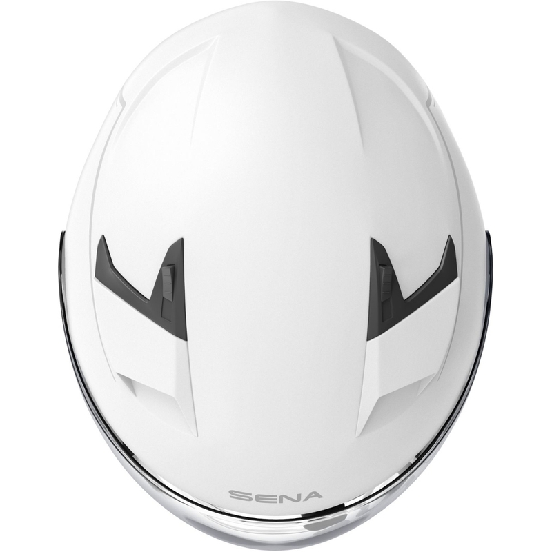 Kask motocyklowy otwarty z zestawem słuchawkowym SENA Outstar biały błyszczący