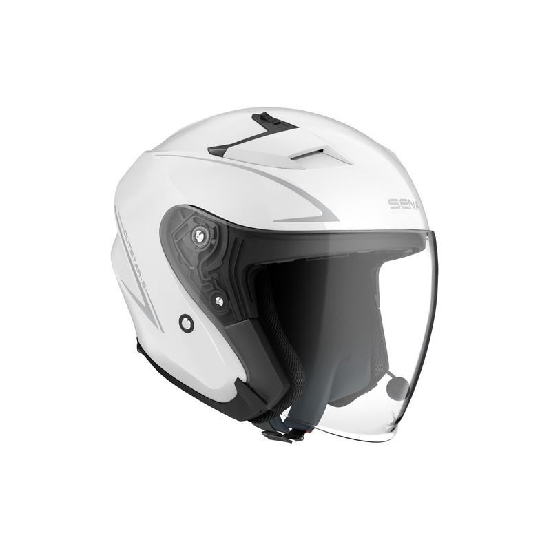 Kask motocyklowy otwarty SENA Outstar S błyszczący biały