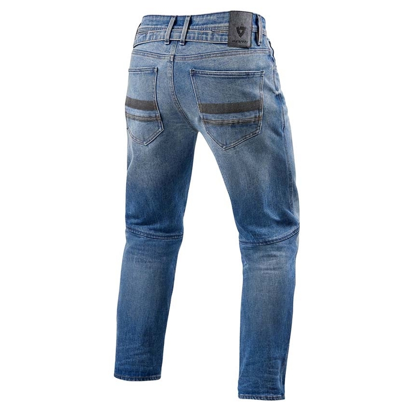 Revit Salt TF Blue Cropped Motorcycle Jeans