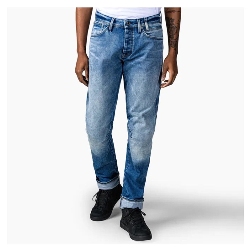 Revit Salt TF Blue Cropped Motorcycle Jeans