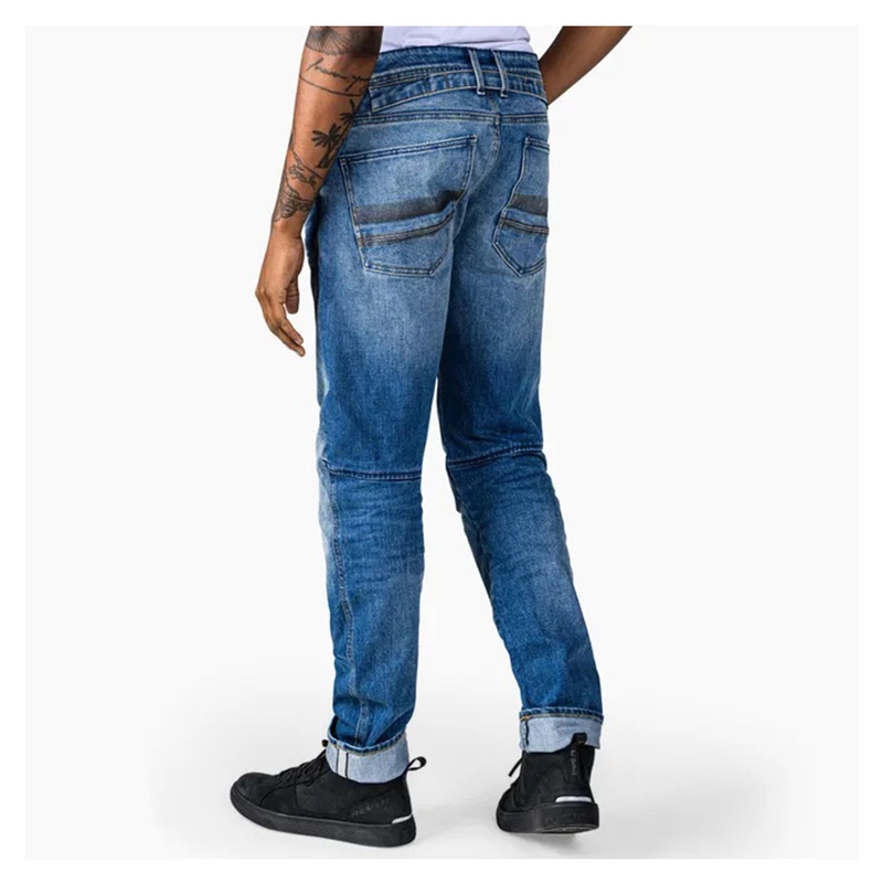 Revit Salt TF Blue Cropped Motorcycle Jeans