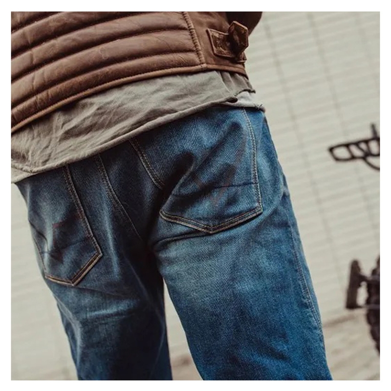Jeansy motocyklowe Revit Carlin SK blue extended