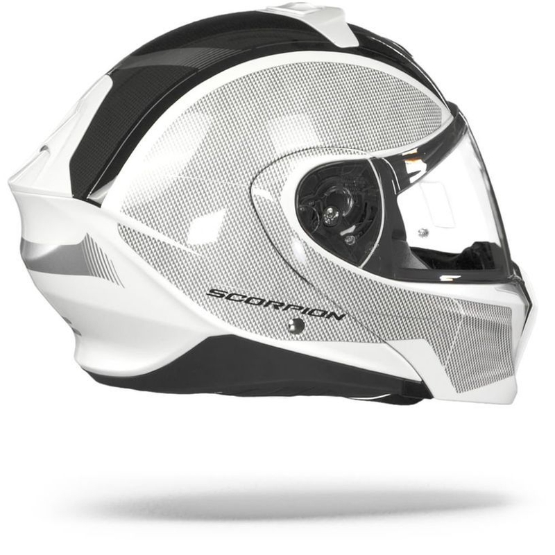 Szczękowy kask motocyklowy Scorpion EXO-930 Cielo perłowo biało-czarny