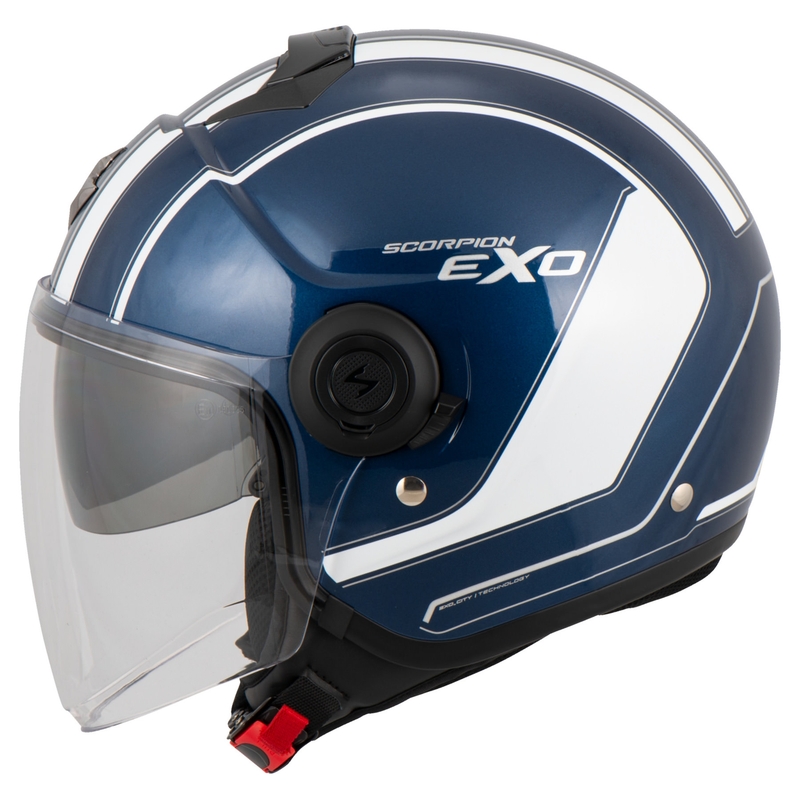 Kask motocyklowy otwarty SCORPION EXO-CITY SCOOT granatowo-biały