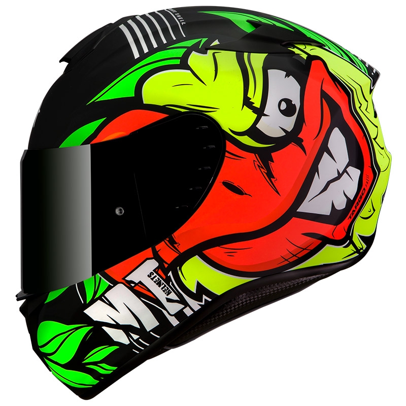 MT Targo Truck A2 fluo yellow glossy integralny kask motocyklowy.