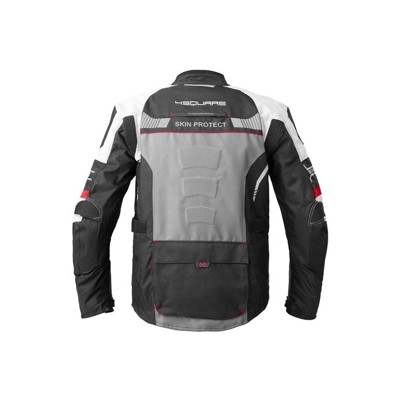 Kurtka motocyklowa 4SQUARE Shield czarno-biało-czerwona wyprzedaż