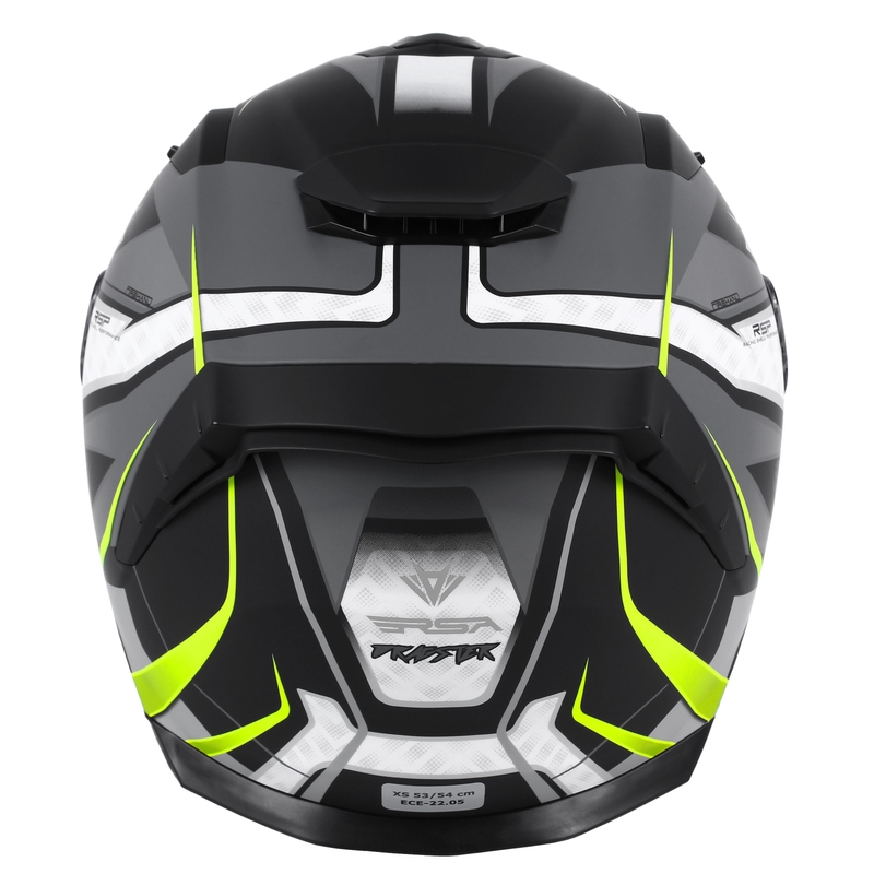 Kask Motocyklowy RSA Rapid Integral Czarno-Szaro-Biały-Fluo Żółty Wyprzedaż