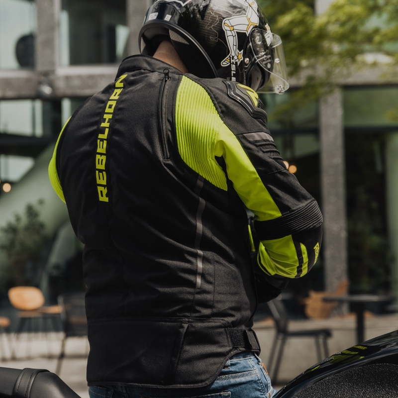 Rebelhorn Vandal czarna-fluo żółta kurtka motocyklowa wyprzedaż