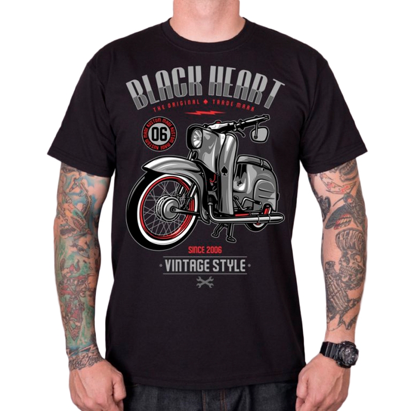 Męska koszulka Black Heart Vintage Style