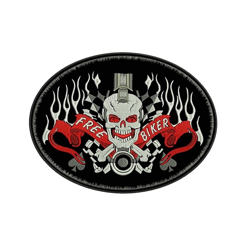 Naszywka Free Biker owalna - wielka wyprzedaż