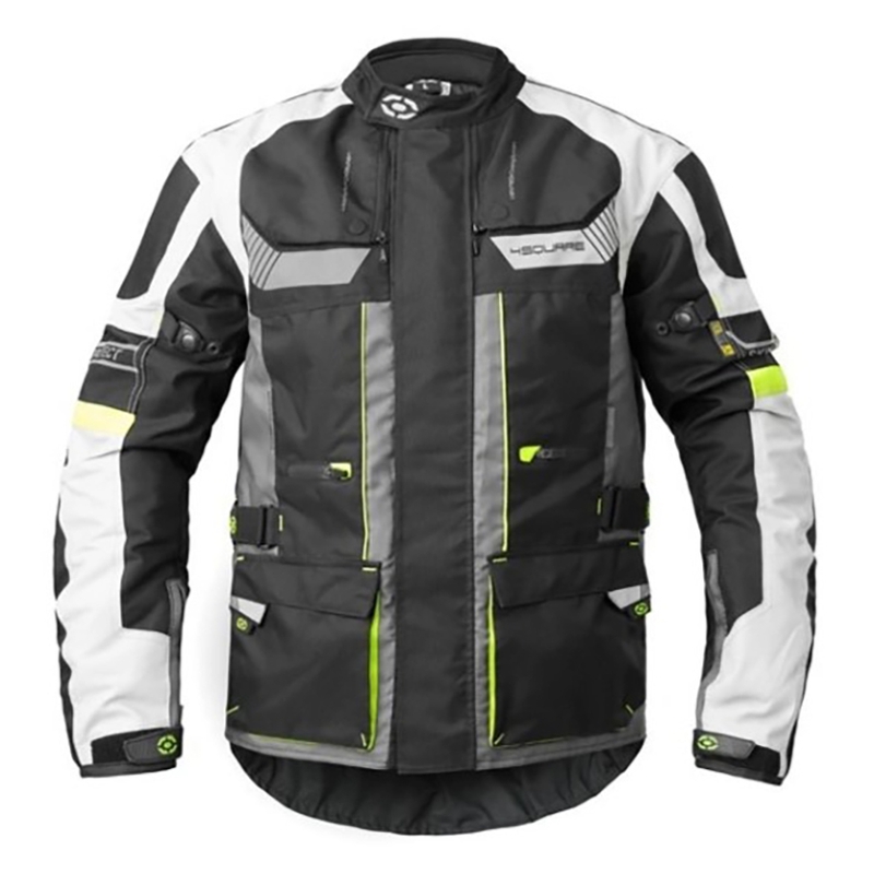 Kurtka motocyklowa 4SQUARE Shield black-white-fluo yellow wyprzedaż