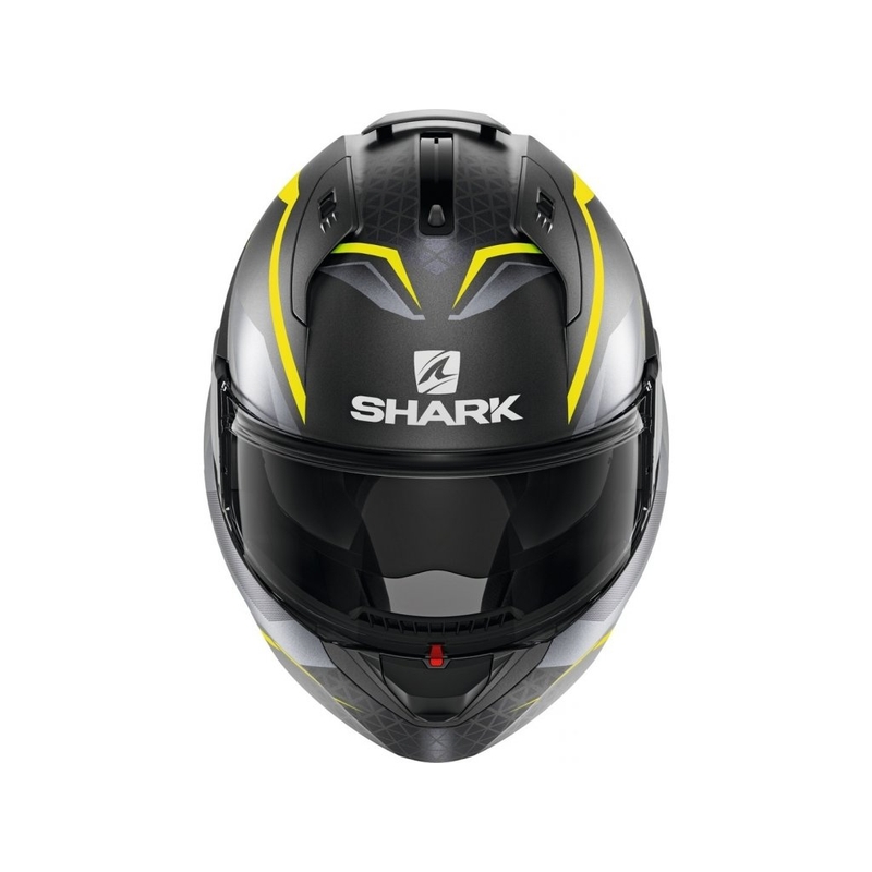 Kask z podnoszoną szczęką SHARK EVO-ES Yari szaro-srebrno-fluo żółty