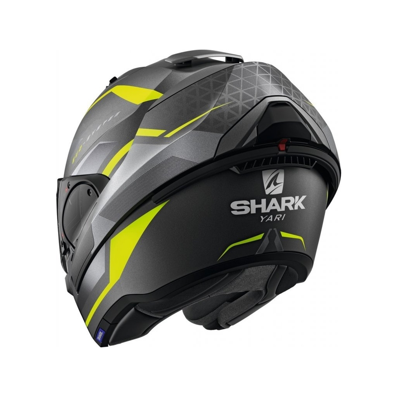 Kask z podnoszoną szczęką SHARK EVO-ES Yari szaro-srebrno-fluo żółty