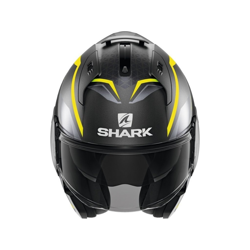 Kask z podnoszoną szczęką SHARK EVO-ES Yari szaro-srebrno-fluo żółty