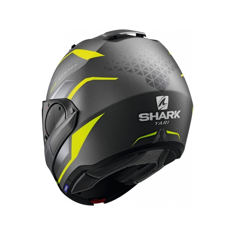 Kask z podnoszoną szczęką SHARK EVO-ES Yari szaro-srebrno-fluo żółty