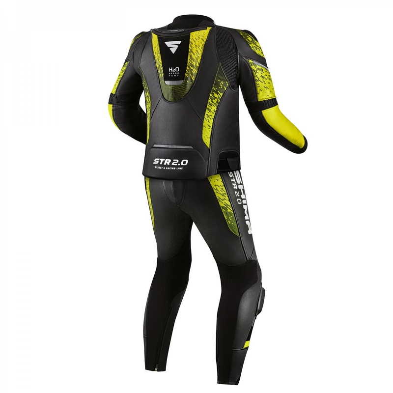 Skórzana kurtka motocyklowa Shima STR 2.0 czarno-fluo