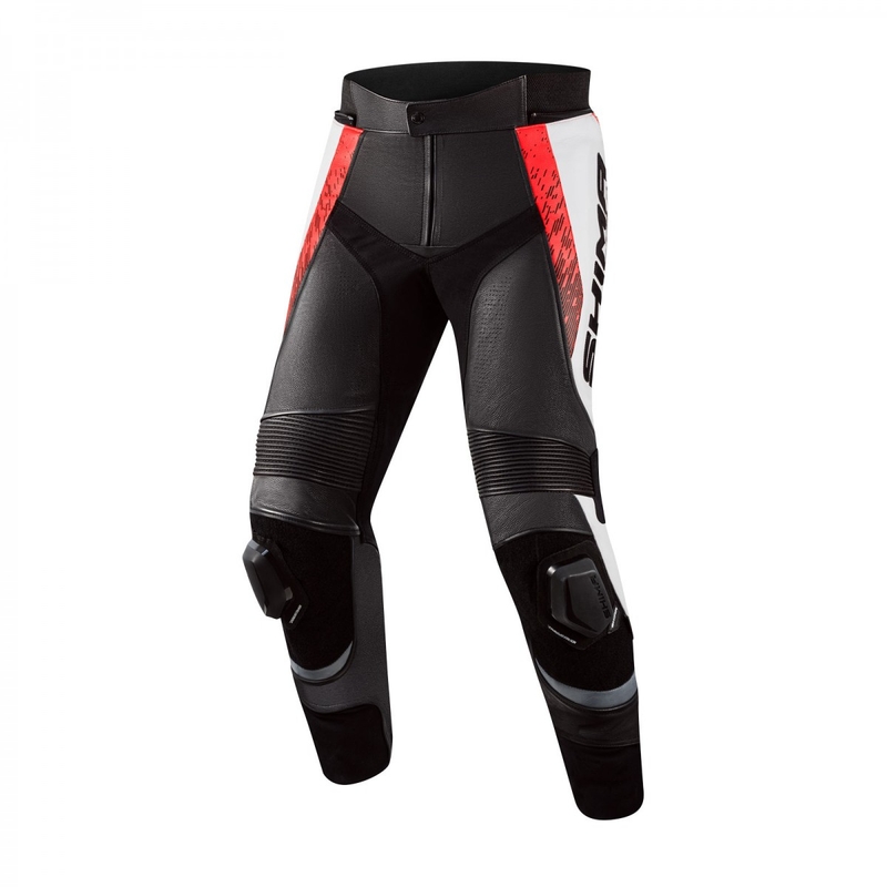 Spodnie motocyklowe Shima STR 2.0 black-white-fluo red.