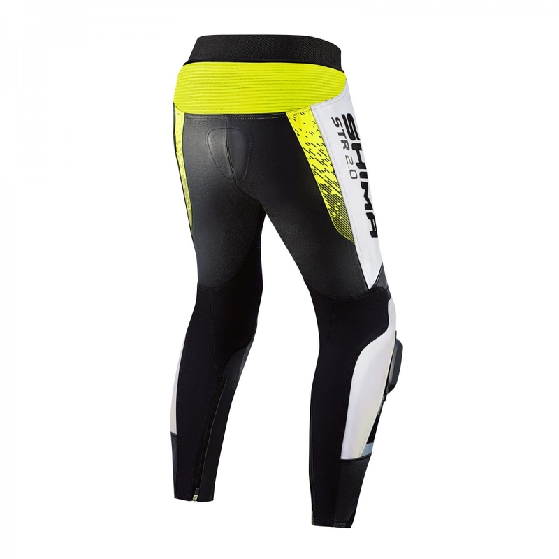 Spodnie motocyklowe Shima STR 2.0 black-white-fluo yellow.