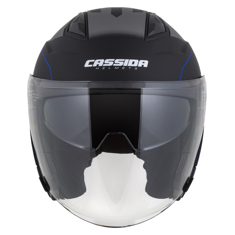 Kask motocyklowy otwarty Cassida Jet Tech Roxor Black-Grey-Blue Matte