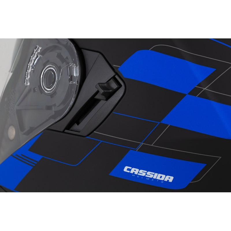 Kask motocyklowy otwarty Cassida Jet Tech Roxor Black-Grey-Blue Matte