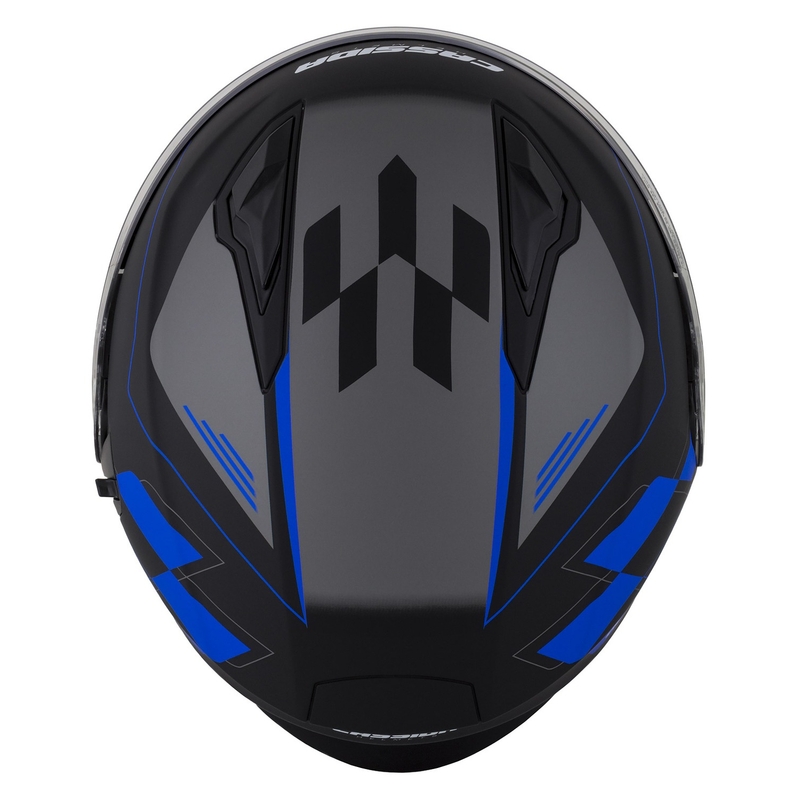 Kask motocyklowy otwarty Cassida Jet Tech Roxor Black-Grey-Blue Matte